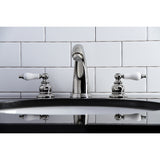 Victorian Two Handle 8 In. Two-handle 3-Hole Deck Mount Widespread Bathroom Sink Faucet