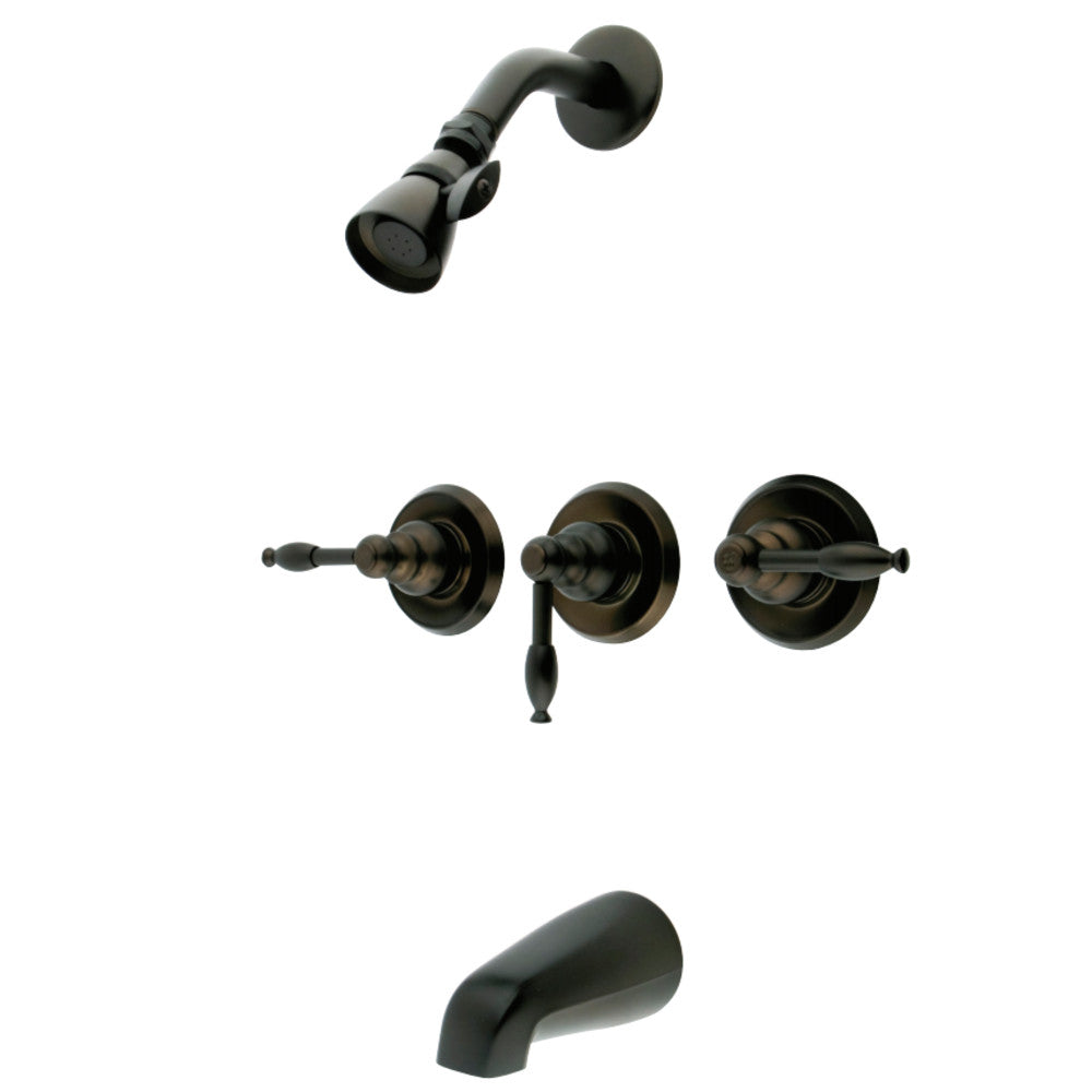 Magellan Tub & Shower Faucet With Three Handle Operation