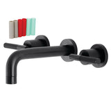 Kaiser Two Handle 3-hole Wall Mount Bathroom Sink Faucet