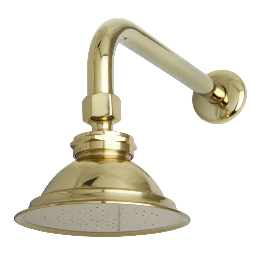 Victorian Brass Showerhead With 12" Shower Arm Combo