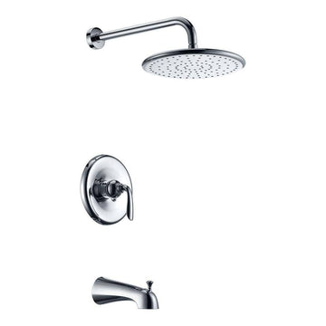 Shower Faucet in Polished Chrome with Single Handle Spray Tub