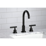 Modern Widespread Bathroom Faucet with Brass Pop-Up