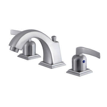 Centurion 8 In. Brushed Nickel Two-handle 3-Hole Deck Mount Widespread Bathroom Sink Faucet With Pop Up