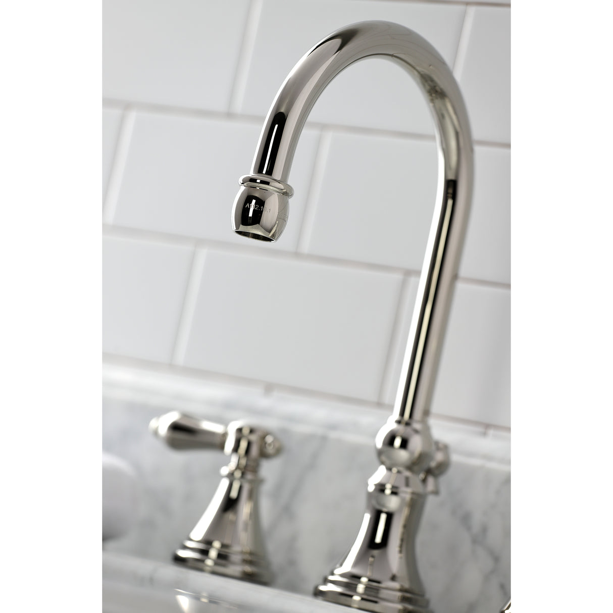 Heirloom Widespread Bathroom Faucet With Brass Pop Up