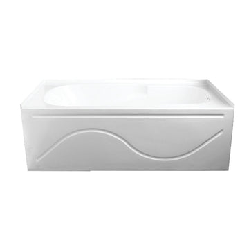 Acrylic Anti-Skid Alcove Bathtub in White - cUPC/UPC Certified