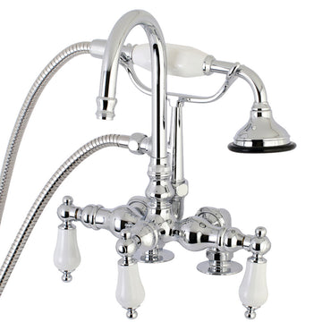 Aqua Vintage Clawfoot Tub Faucet W/ Hand Shower In 3.4