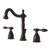 Heritage 8 In. Widespread Deck Mount Bathroom Sink Faucet