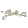 Tudor Two-Handle Wall Mount Bathroom Faucet