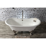 Cast Iron Double Slipper Clawfoot Tub (No Faucet Drillings)