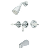 Tub and Shower Fauect With 3 Procelain Lever Handle