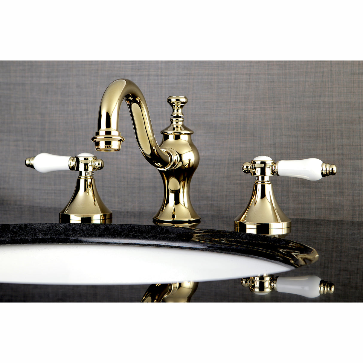 Widespread Lavatory Faucet With Brass Pop Up, 6.1 " In Spout Reach