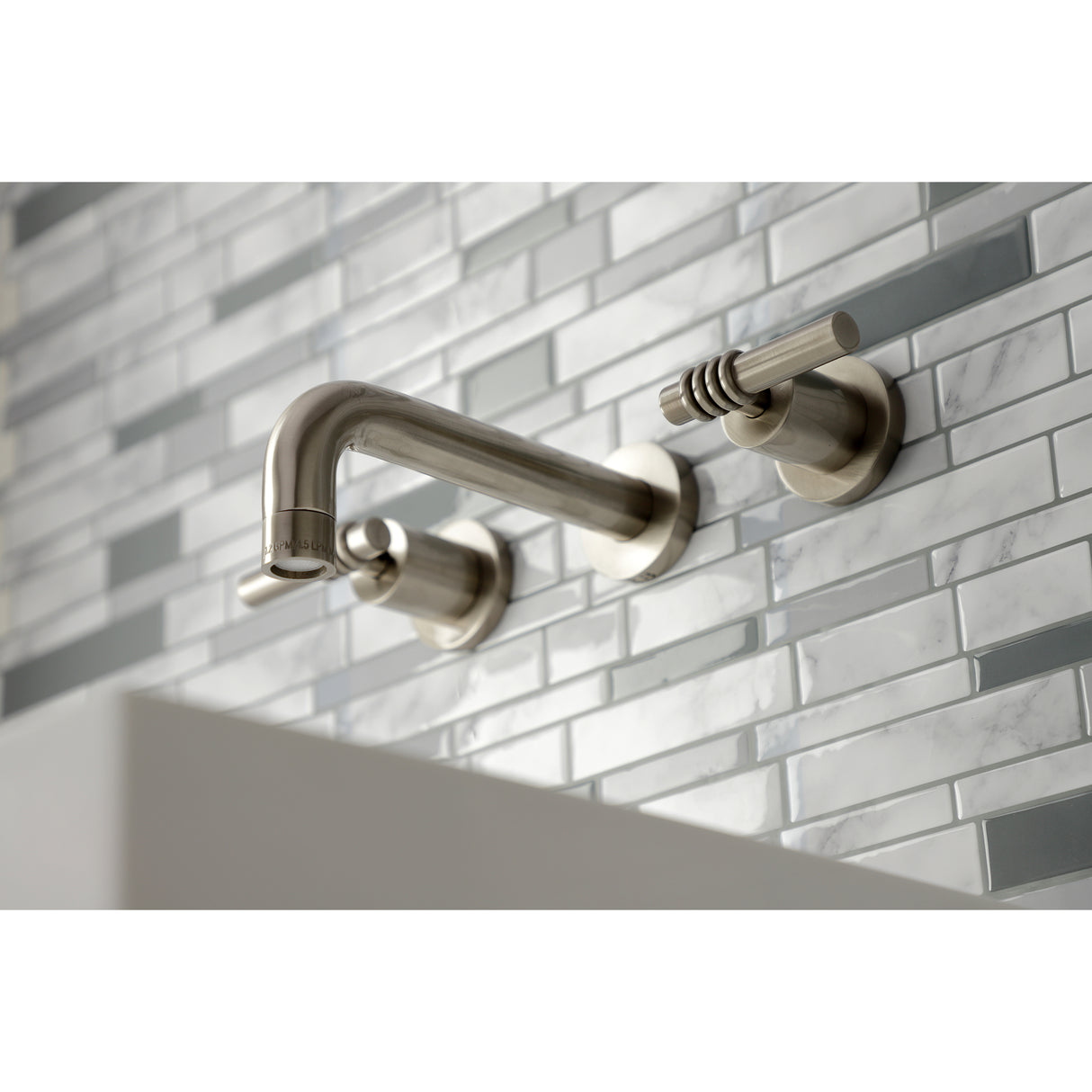 Milano 2-Handle 8 inch Wall Mount Bathroom Faucet