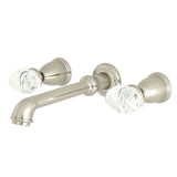 Krystal Onyx 8 In. Two Handle 3-Hole Wall Mount Bathroom Sink Faucet