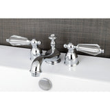 Wilshire Mini Widespread Two-handle 3-Hole Deck Mount Bathroom Sink Faucet With Brass Pop-Up