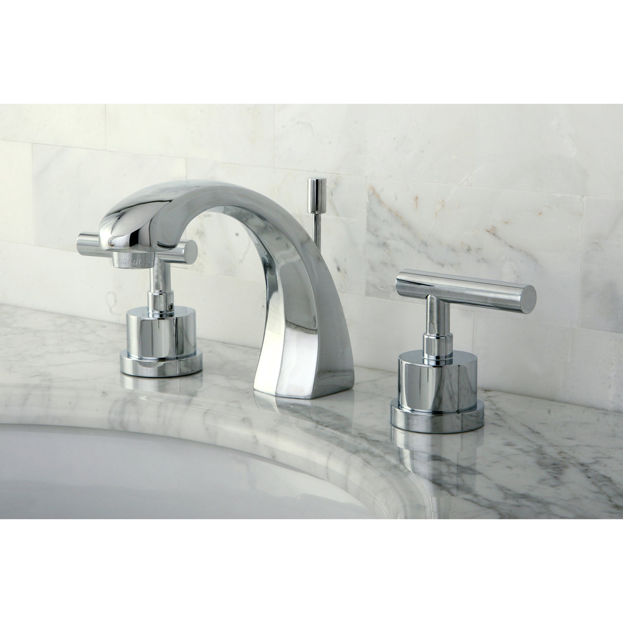 Manhattan 8 inch Modern Widespread Bathroom Faucet