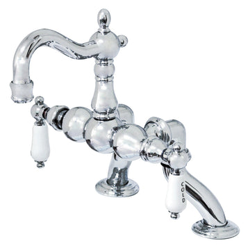 Vintage Clawfoot Tub Faucet With Handshower & Two Inch Risers