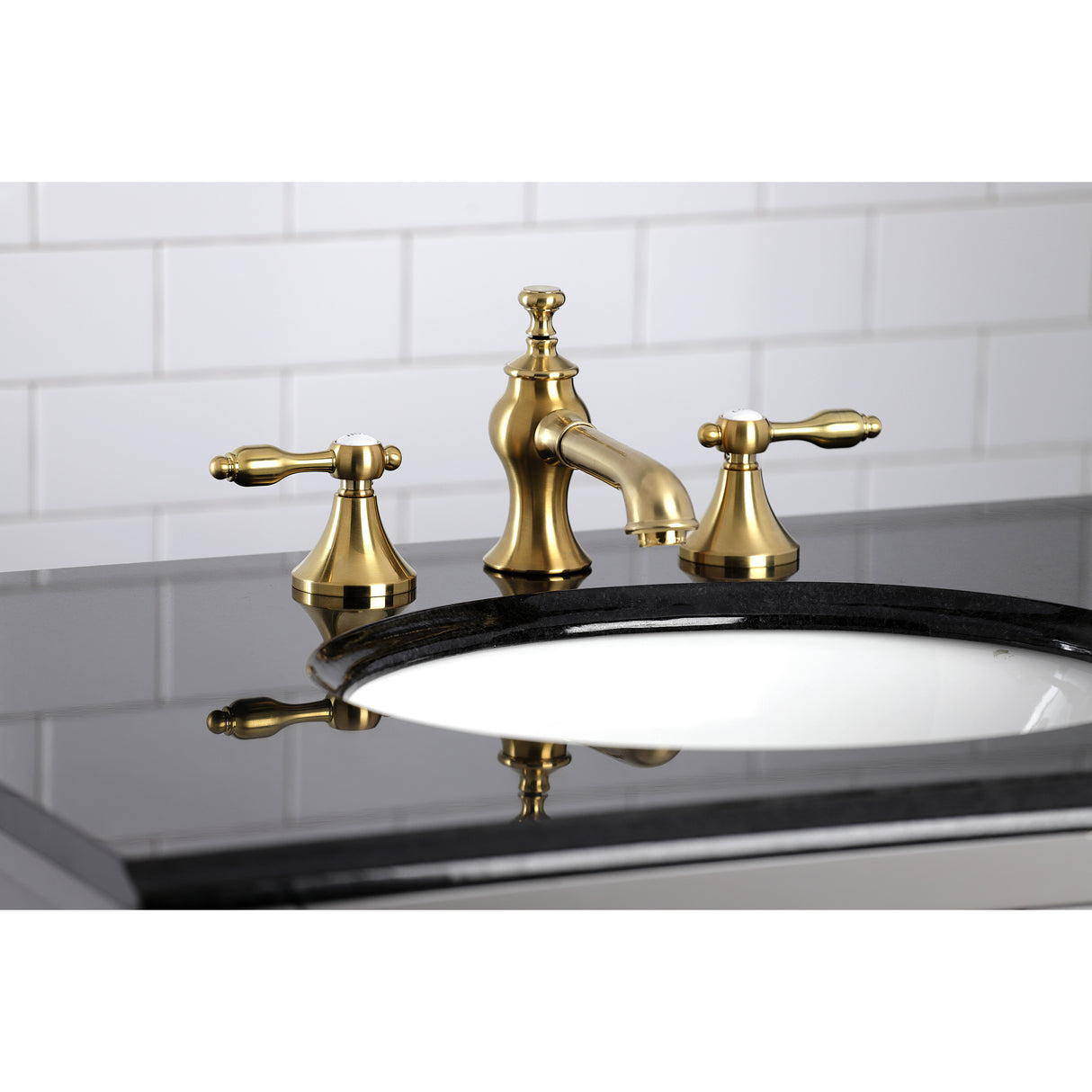 Tudor Widespread 8 Inch Bathroom Faucet