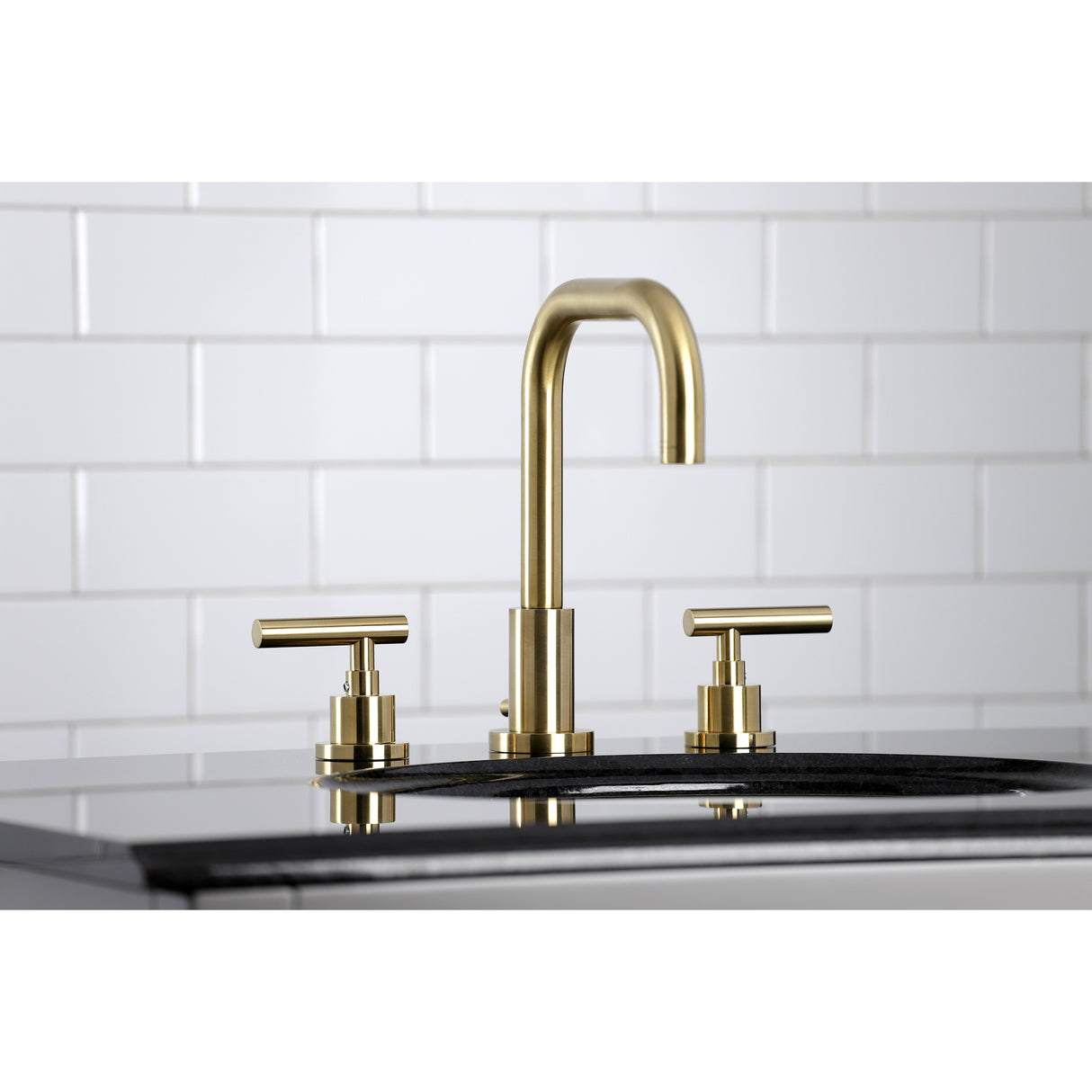 Manhattan Widespread Bathroom Faucet with Brass Pop-Up