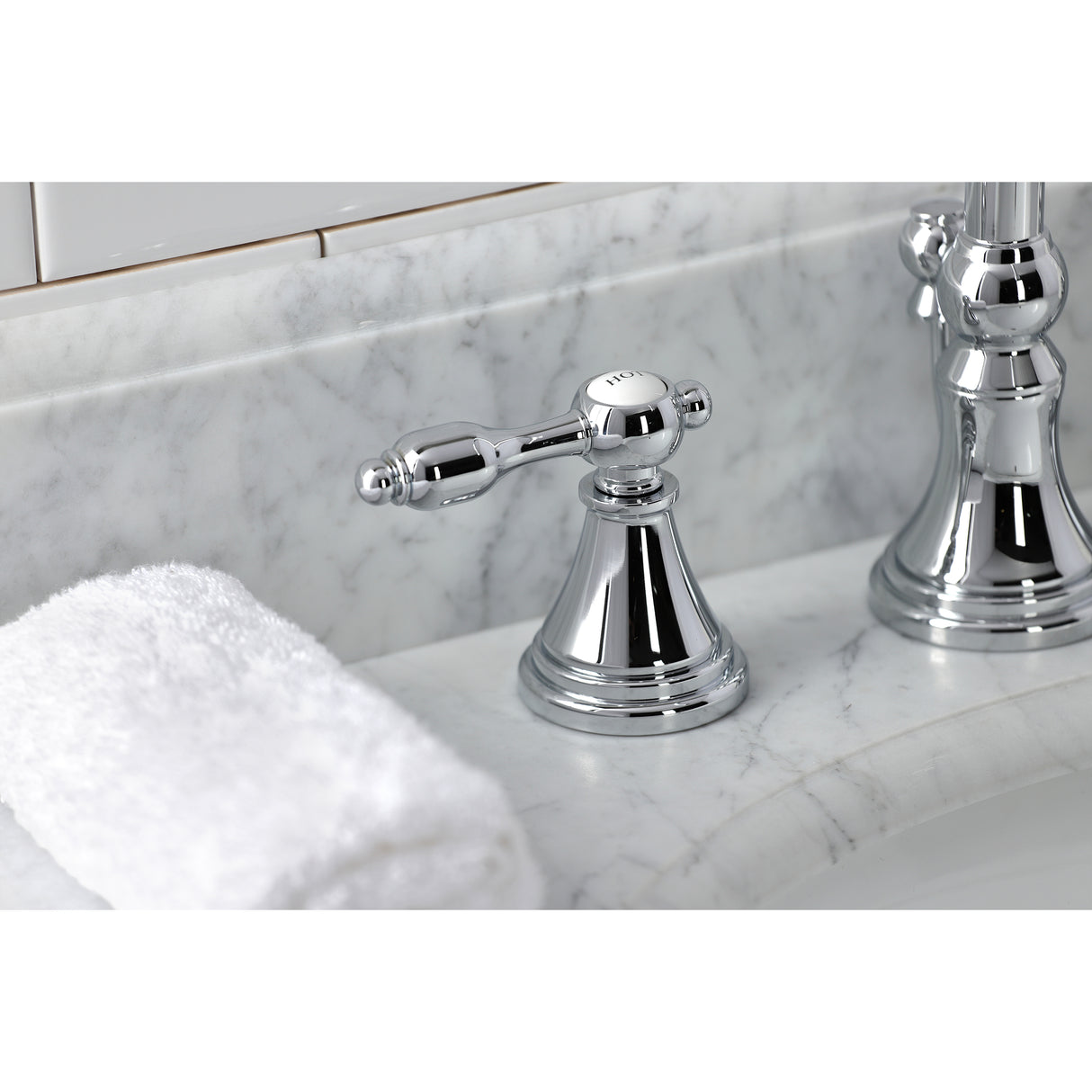 Tudor Widespread Bathroom Faucet W/ Brass Pop Up