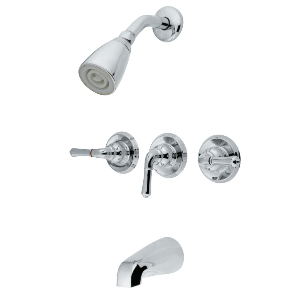 Water Saving Magellan 3 Handle Tub And Shower Faucet With Water Savings Showerhead
