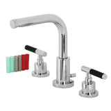 Widespread Bathroom Faucet with Brass Pop-Up