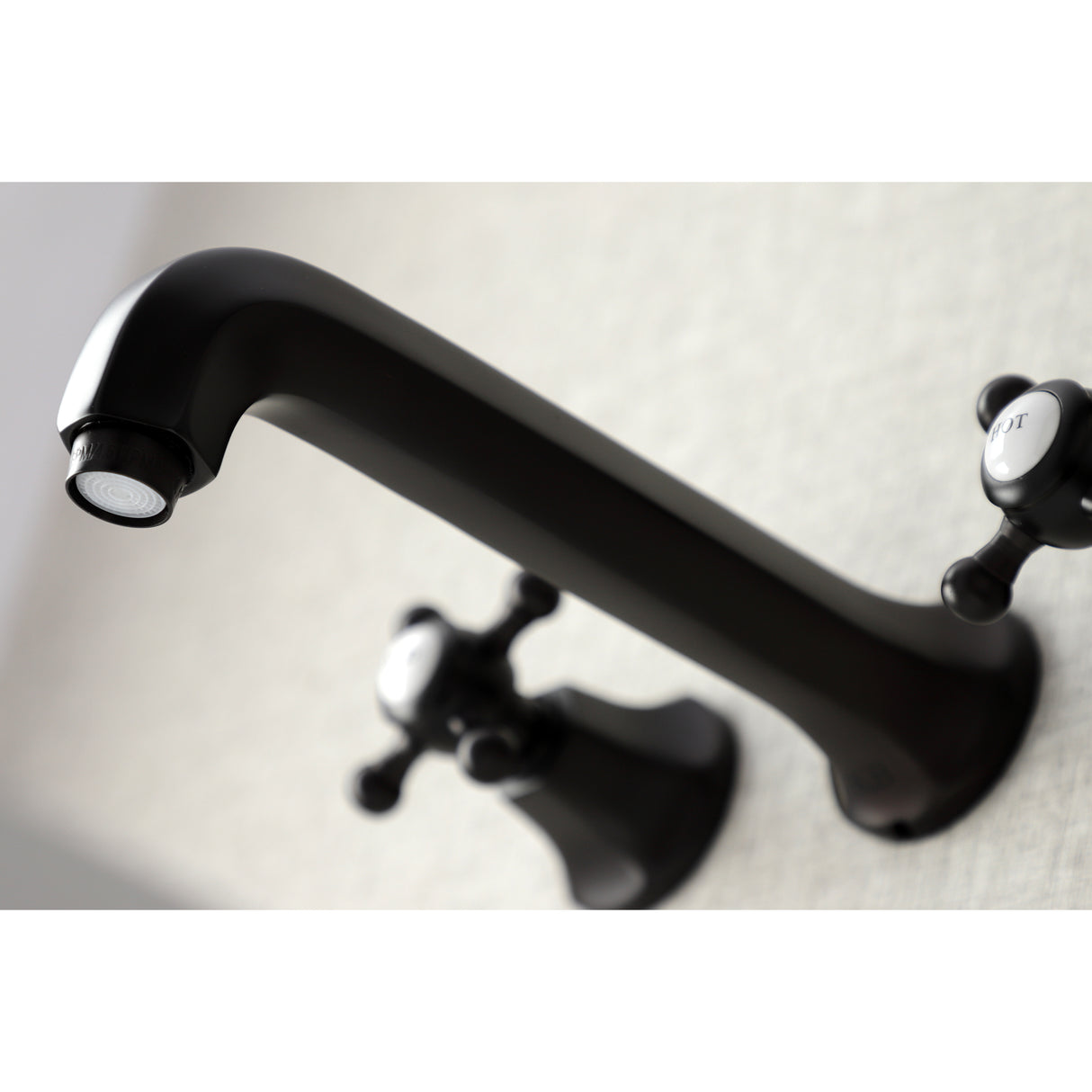 Metropolitan Two-handle 3-Hole Wall Mount Bathroom Sink Faucet