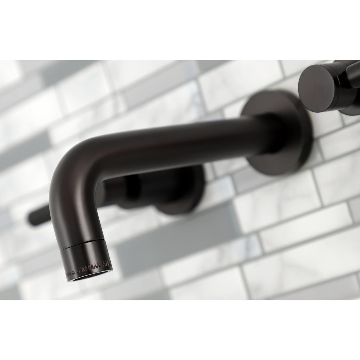 Kaiser Easy To Clean Two Handle Wall Mount Bathroom Faucet