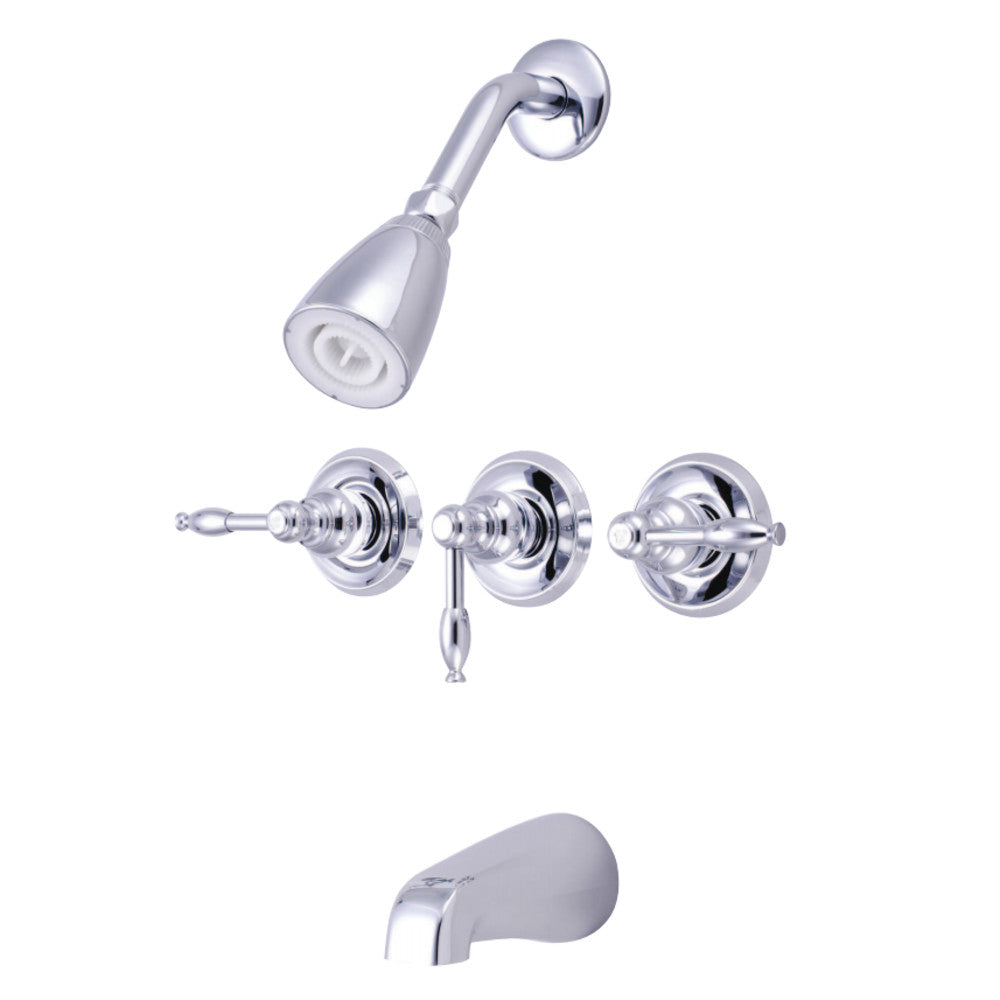 Magellan Tub & Shower Faucet With Three Handle Operation