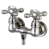 Vintage 3.4" Wall Mount Tub Faucet In 1.75" Spout Reach