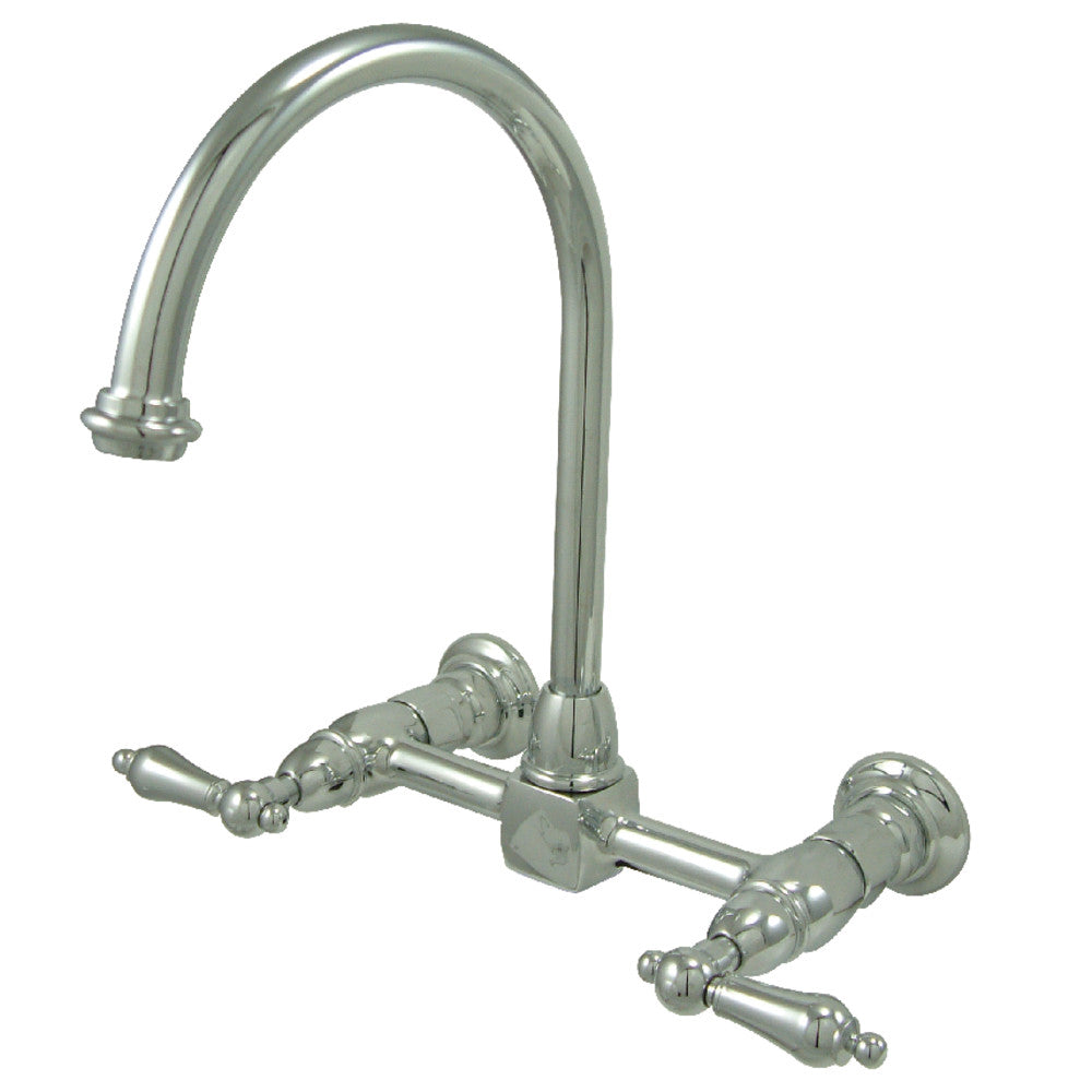 Traditional Wall Mount Bridge Kitchen Faucet