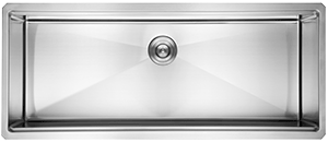 Undermount Sink 46"W x 19.5"D x 10"H  W/All Shown Accessories