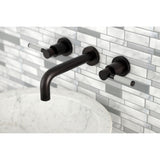 Kaiser Easy To Clean Two Handle Wall Mount Bathroom Faucet