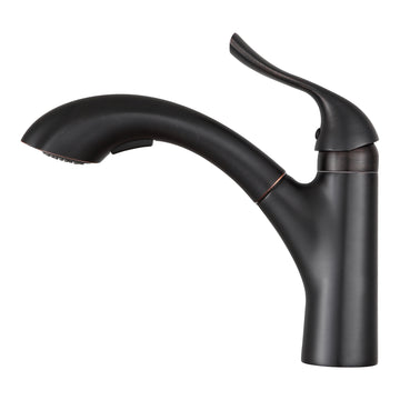 Single Handle Pull Out Sprayer Kitchen Faucet in Oil Rubbed