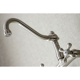 Vintage 6 Inch Traditional Adjustable Center Wall Mount Kitchen Faucet