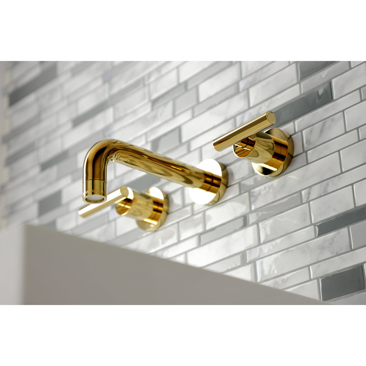 Manhattan 2-Handle 8 inch Wall Mount Bathroom Faucet