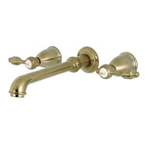 Tudor Two-Handle Wall Mount Bathroom Faucet