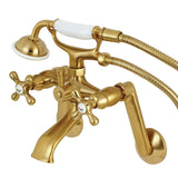 Wall Mount Clawfoot Tub Faucet With Hand Shower