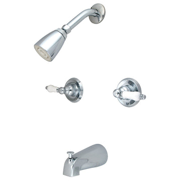 Tub and Shower Faucet With Décor Lever Handle