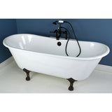 Cast Iron Double Slipper Clawfoot Tub (No Faucet Drillings)