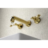 Metropolitan Two Handle Wall Mount Bathroom Faucet