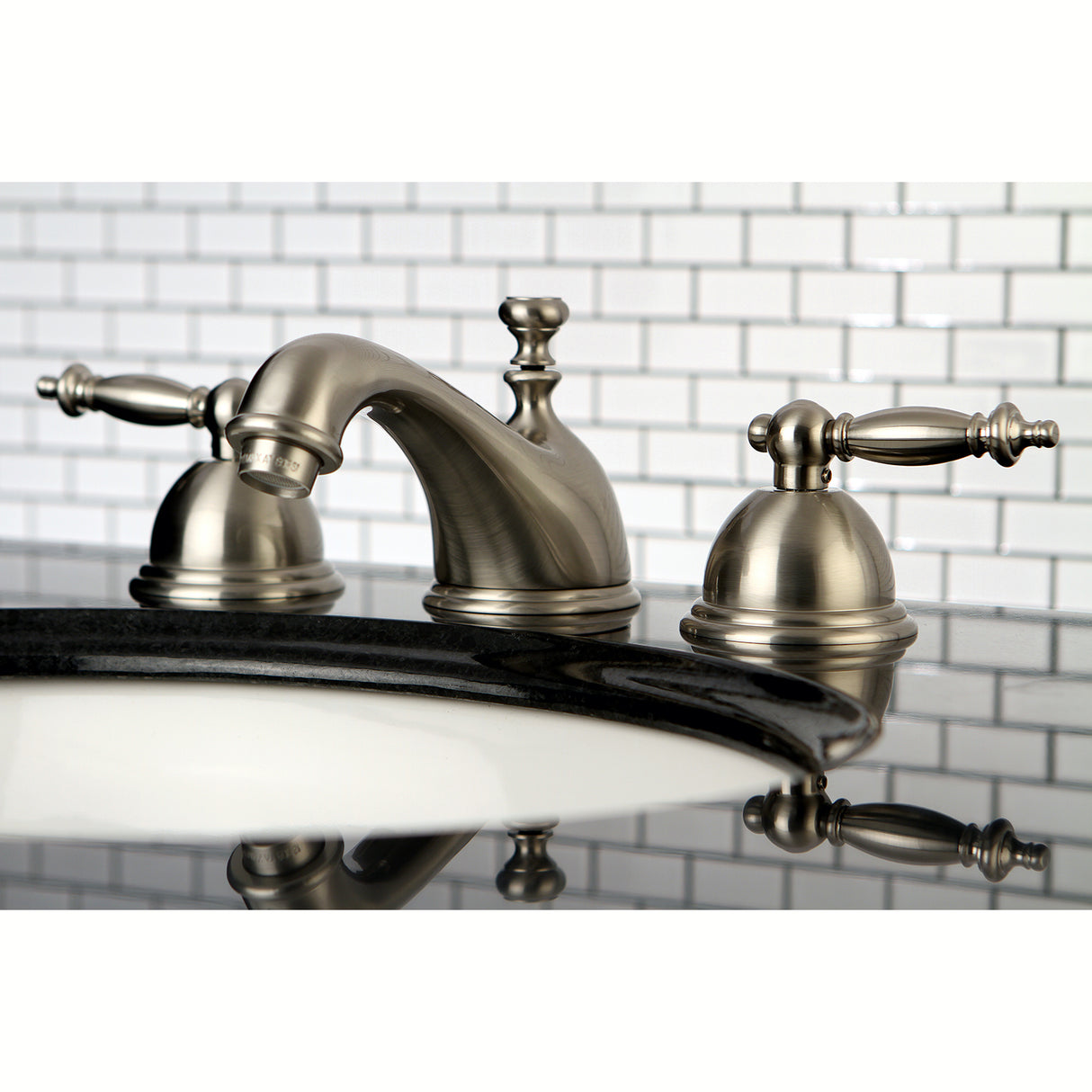 Templeton 1.2 GPM Widespread Bathroom Faucet With Pop Up Drain Assembly And Metal Handles