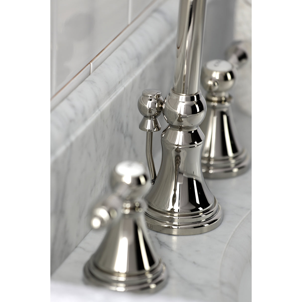 Tudor Widespread Bathroom Faucet W/ Brass Pop Up