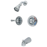 Magellan Twin Handles Tub Shower Faucet Pressure Balanced With Volume Control