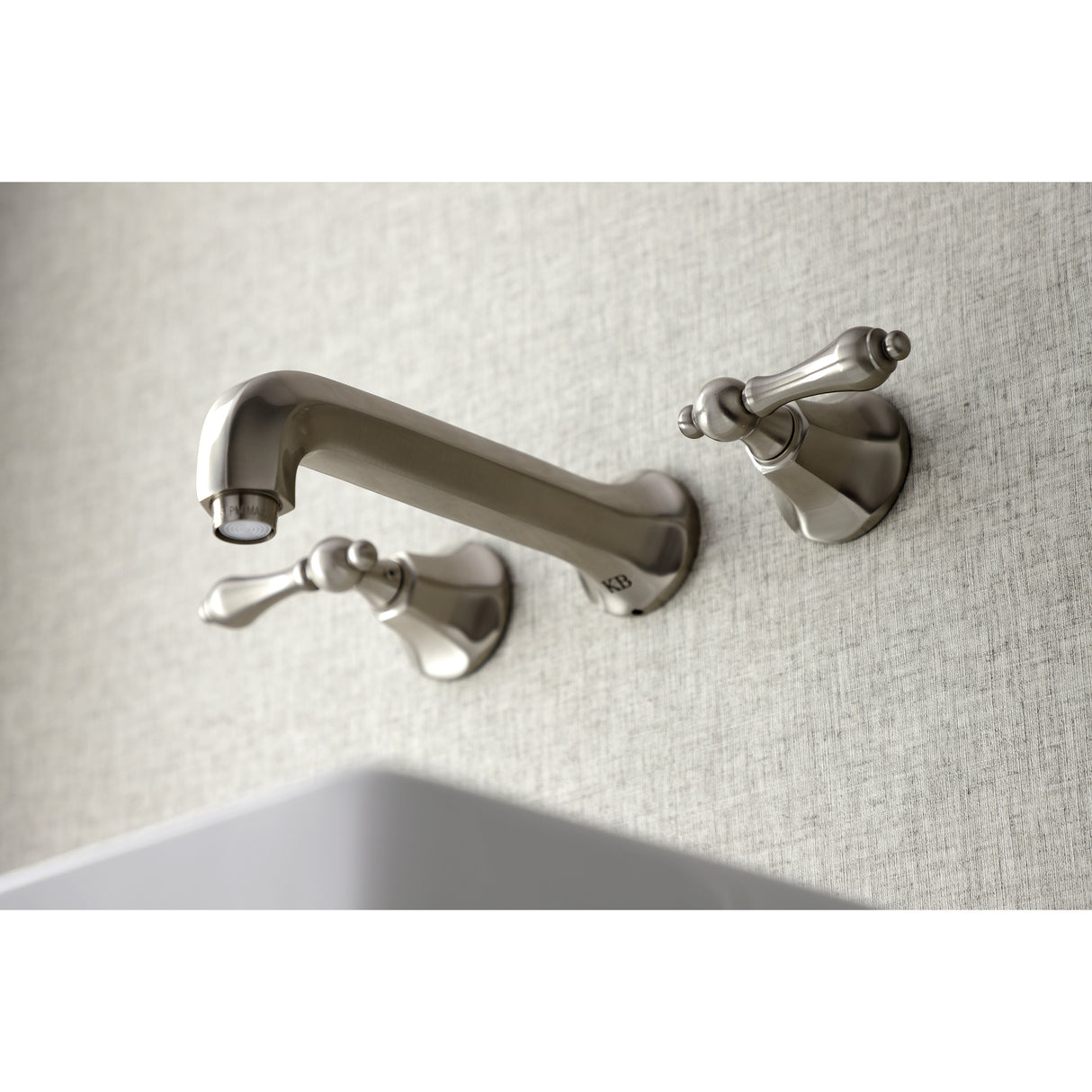 Metropolitan Two Handle Wall Mount Bathroom Faucet