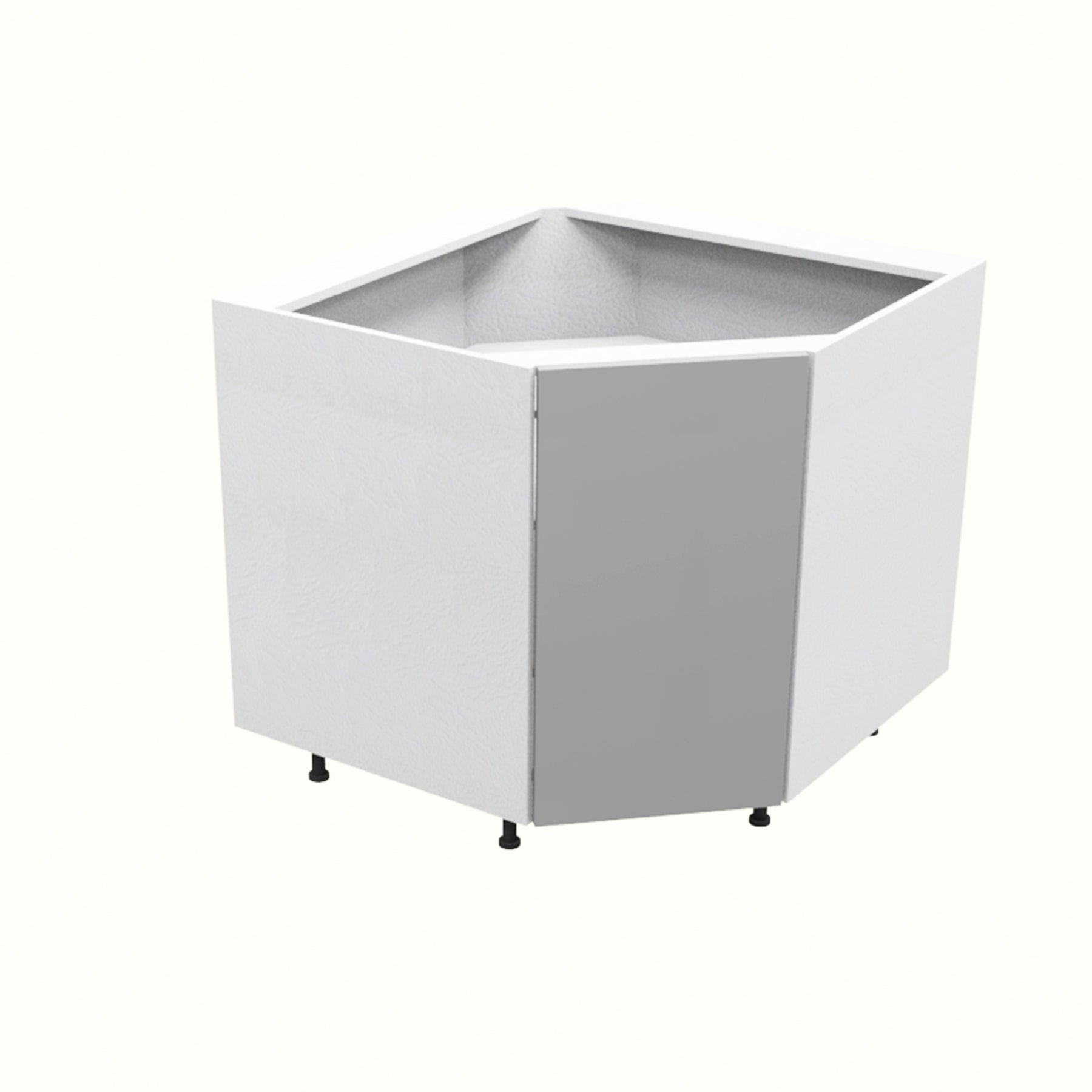 RTA - Glossy Grey - Corner Sink Base Cabinets | 36"W x 30"H x 23.8"D
