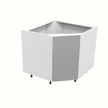 RTA - Glossy Grey - Corner Sink Base Cabinets | 36