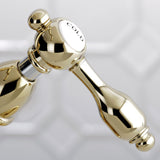 Tudor Two-handle Single Hole Deck Mount Bathroom Sink Faucet with Brass Pop Up and Cover Plate