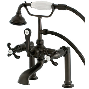 Aqua Vintage French Country Deck Mount Clawfoot Tub Faucet