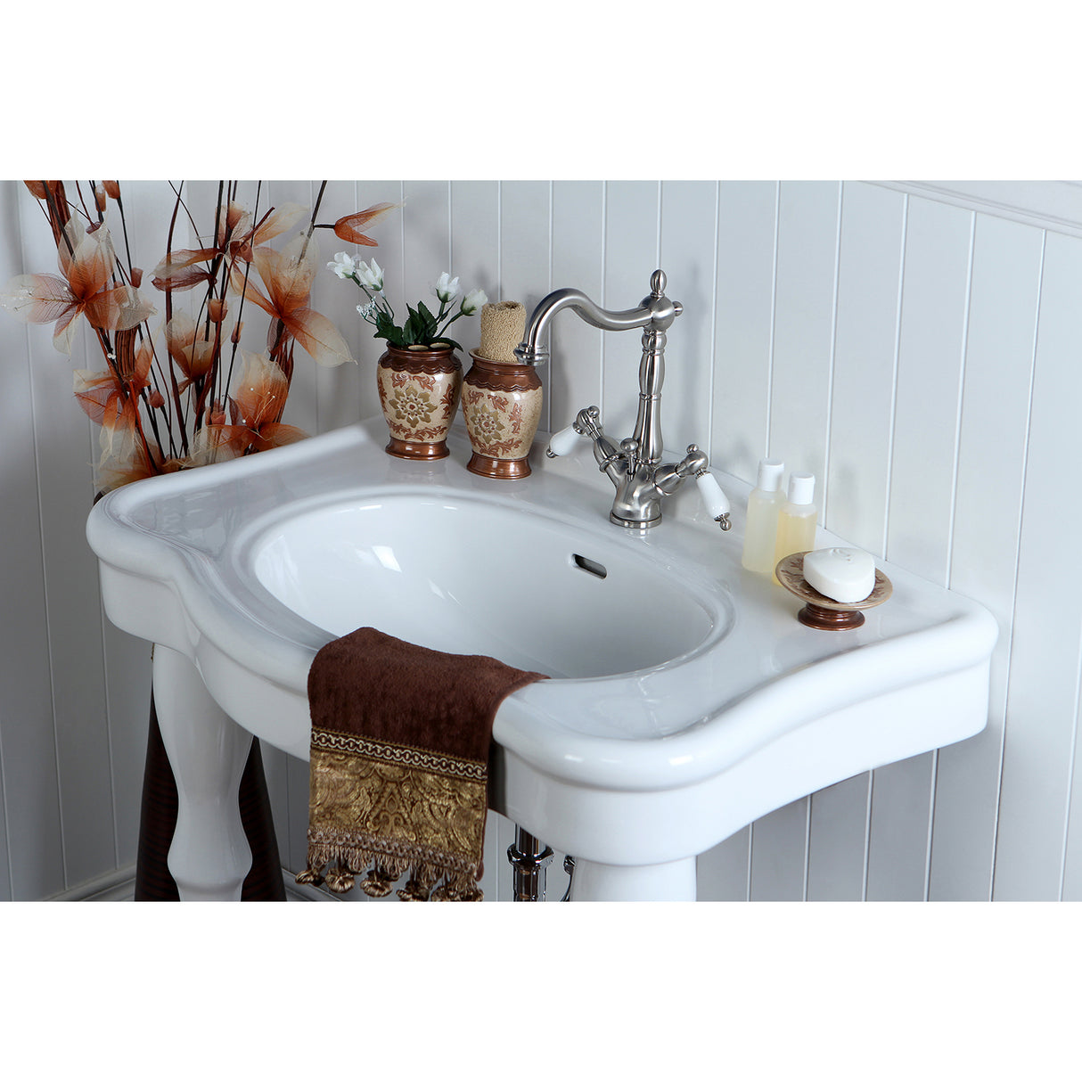 Imperial 32" x 22" Ceramic Console Sink (Single Faucet Hole)