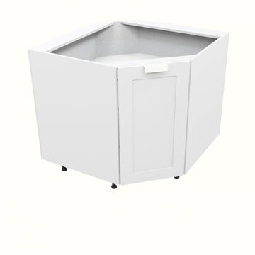 RTA - White Shaker - Corner Sink Base Cabinets | 36"W x 34.5"H x 24"D